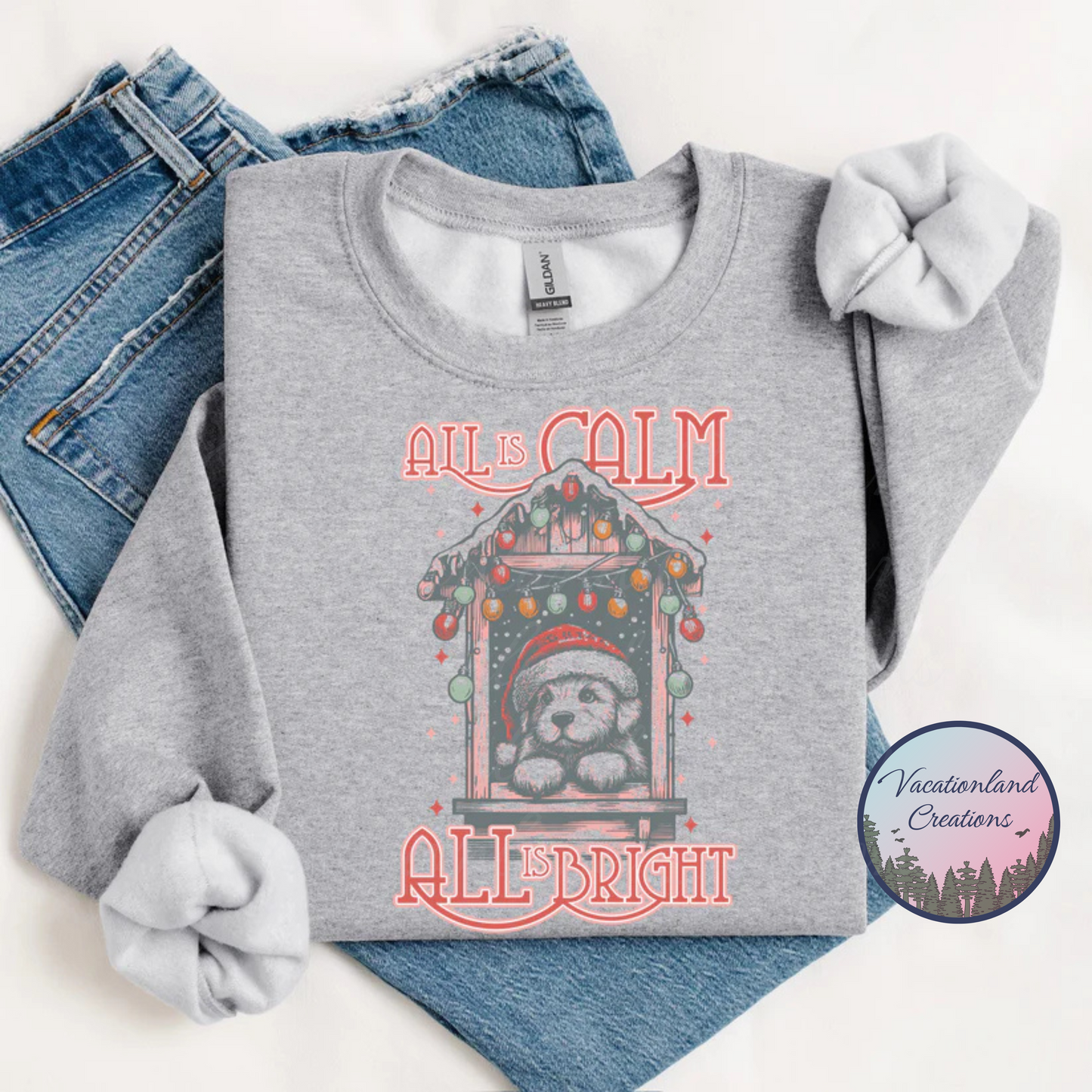 All is Calm & Bright Holiday Puppy