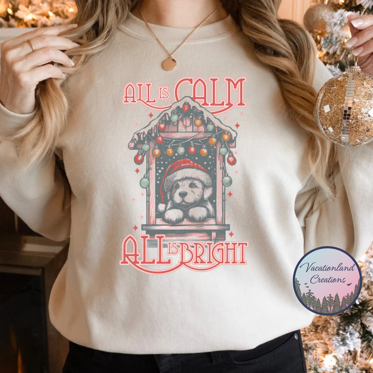All is Calm & Bright Holiday Puppy
