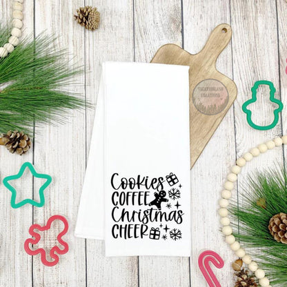 Cookies, Coffee, Christmas Cheer Tea Towel