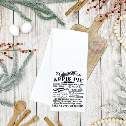 Apple Pie Recipe Tea Towel