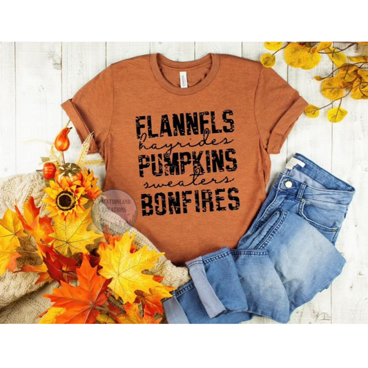 Flannels, Hayrides, Bonfires Black