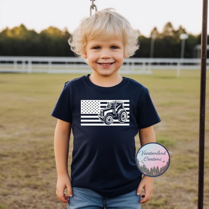 American Flag & Tractor