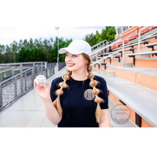 Baseball Pocket Faux Sequin