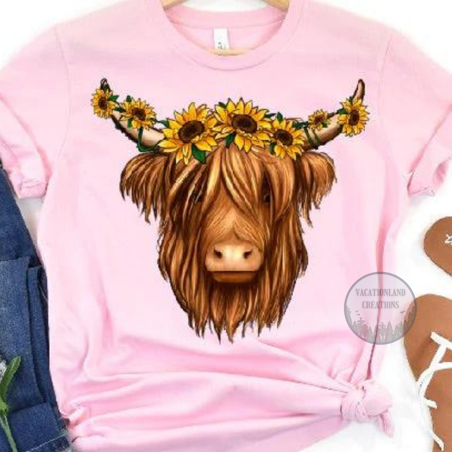 Sunflower Crown Shaggy Cow