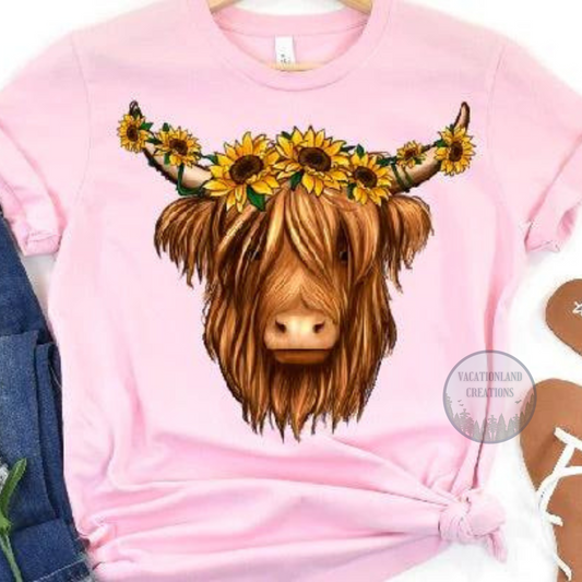 Sunflower Crown Shaggy Cow