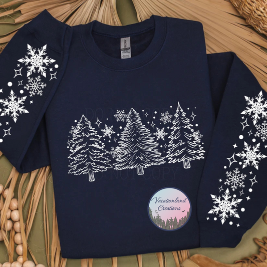 Trees with Snowflake Sleeves