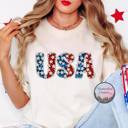 USA Faux Sparkle