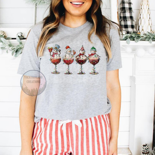 Snowmen Wine Glasses